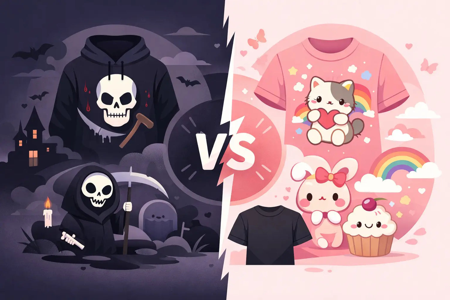 Dark Humor Clothing vs Cute Graphicwear Explained