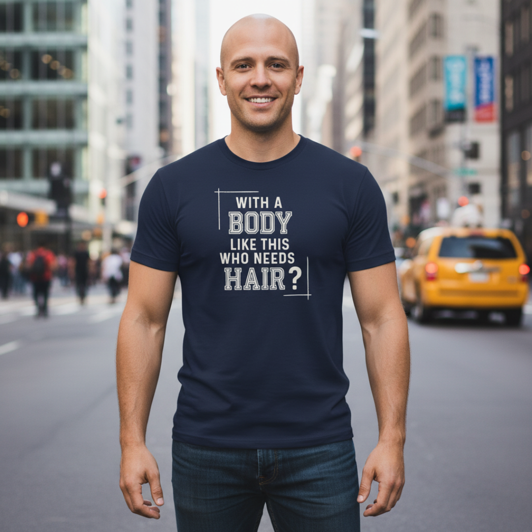 With A Body Like This Who Needs Hair? T-Shirt